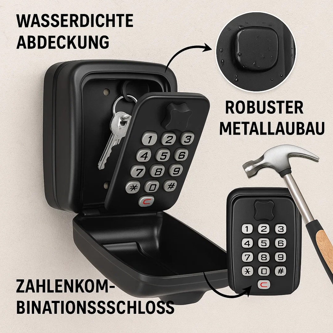 KeyGuard Outdoor Safe – Weather-Resistant Wall-Mounted Key Box | Kalsten