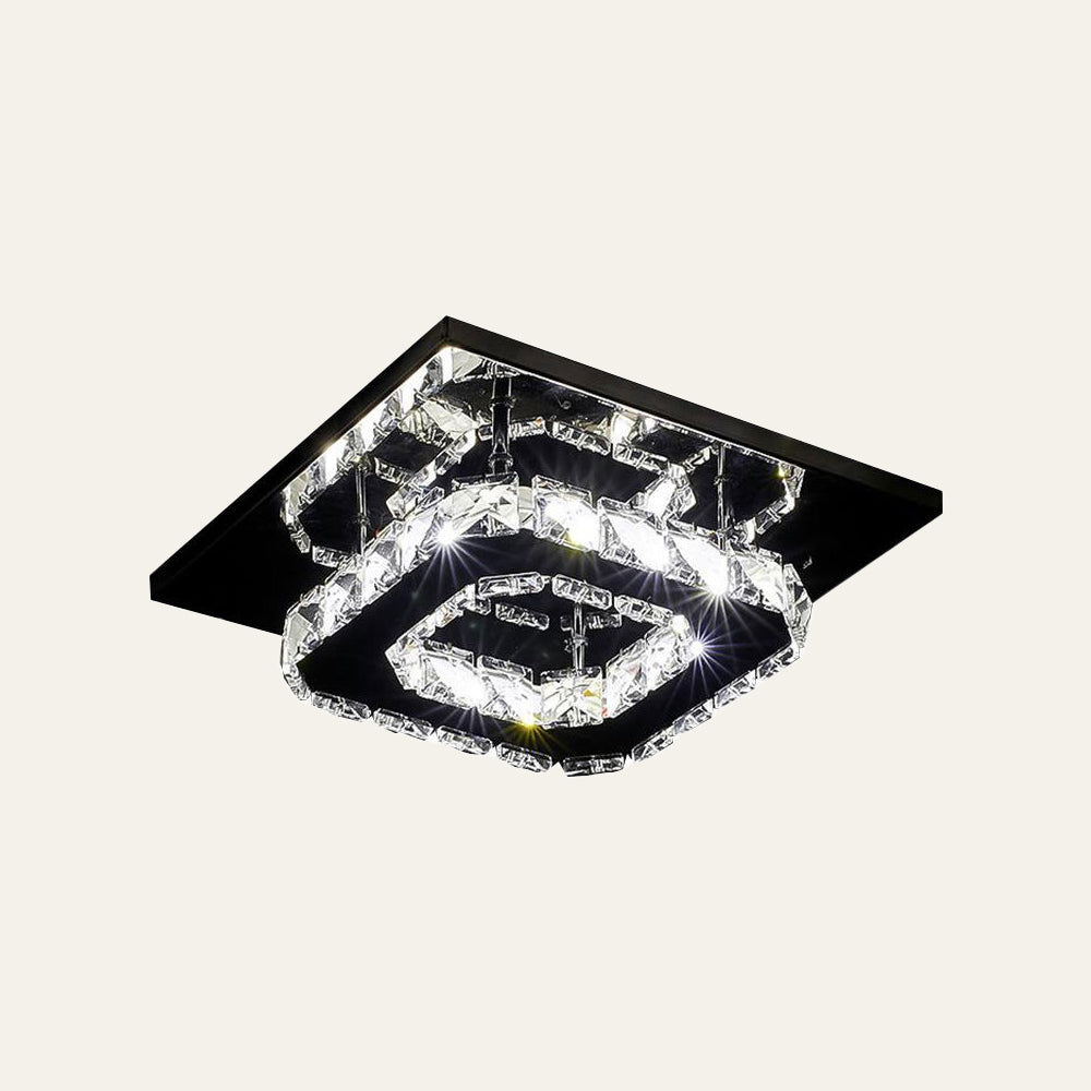 Skanto | Modern Crystal LED Flush Mount Ceiling Light