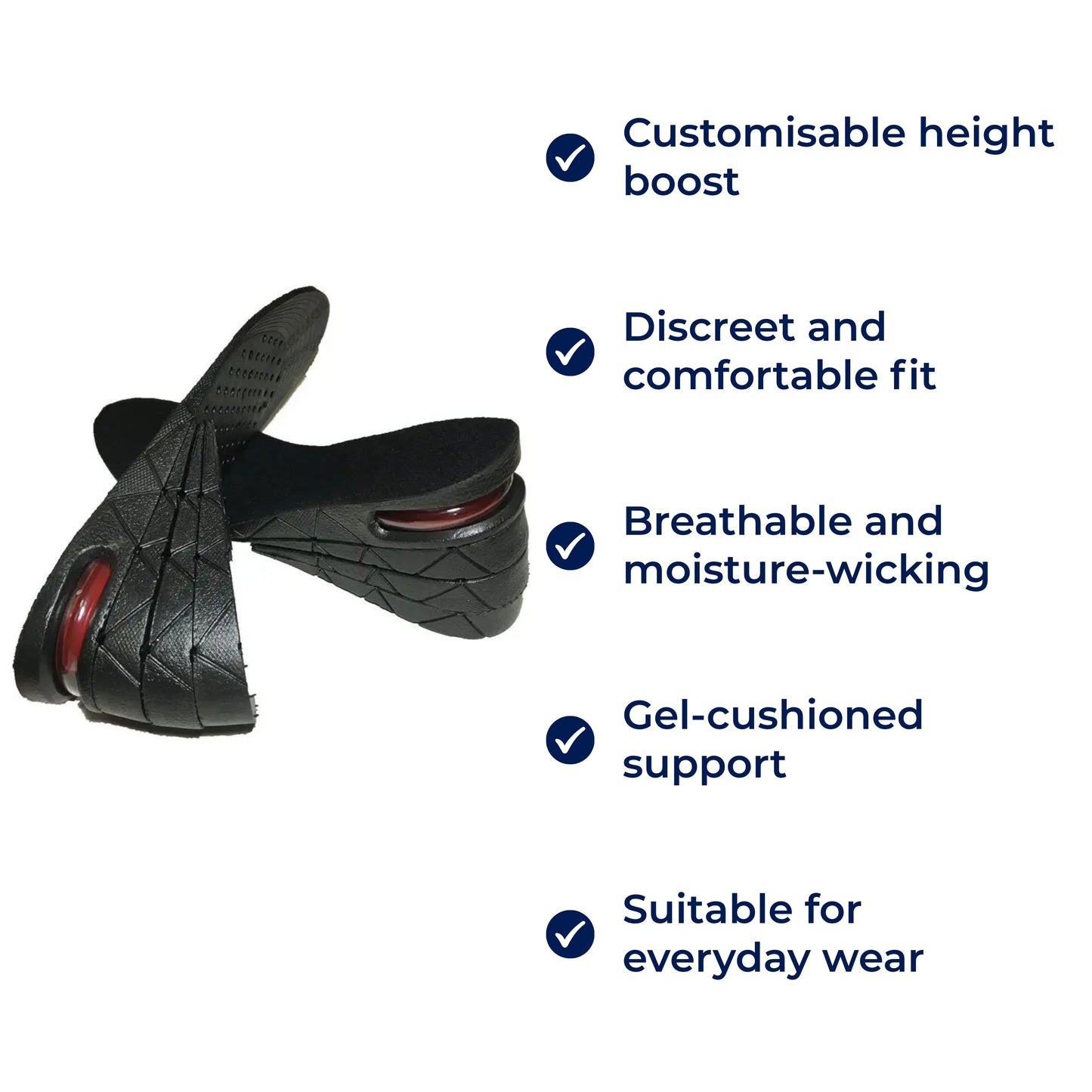 Heelsure | Heel Cushion – Adjustable Height – Breathable and Cushioned Gel – Discreet Comfort for Work, Sports or Daily Use Karnz