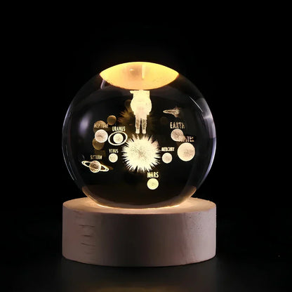 Karnz | LED Night Light with 3D Crystal Ball