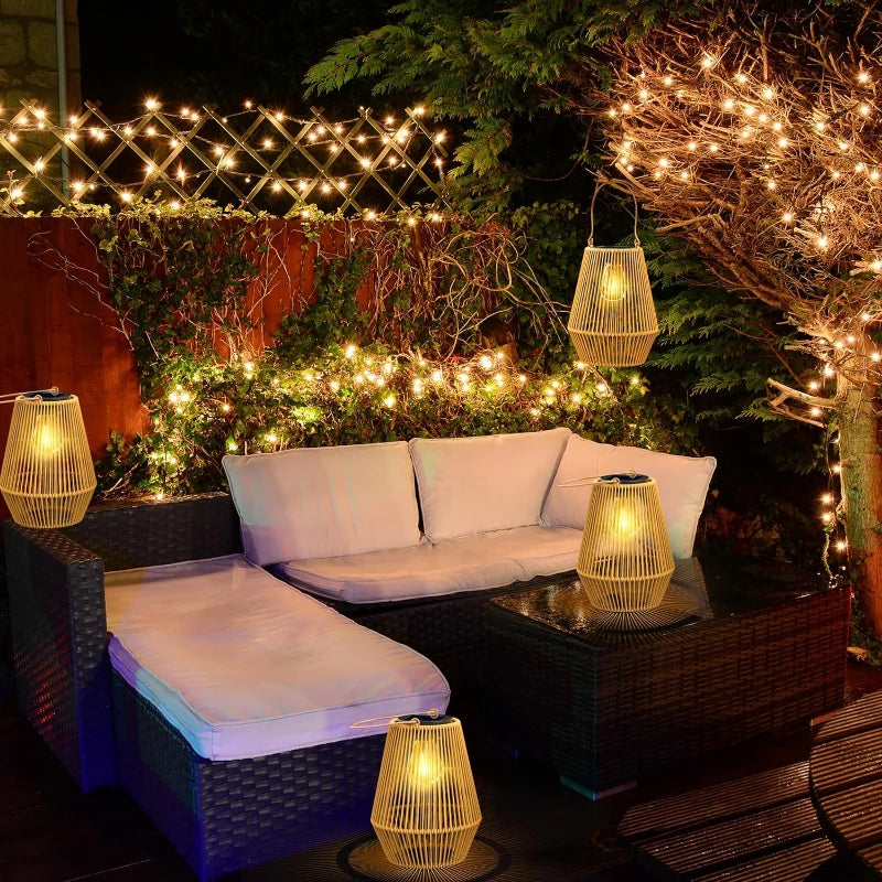Brehn | Solar Outdoor Hand-woven Garden Lamps | Waterproof Landscape Light for Villa & Terrace Decoration - Alpho