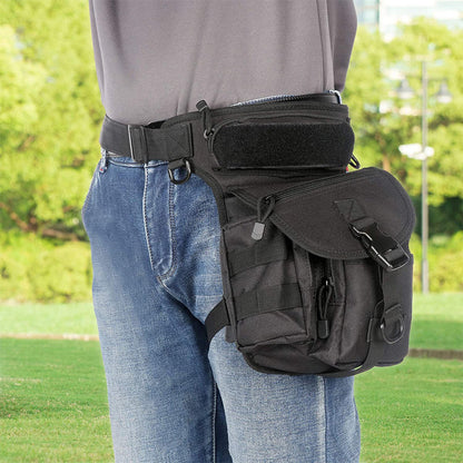 Waterproof tactical nylon waist bag for men, leg bag, travel bag