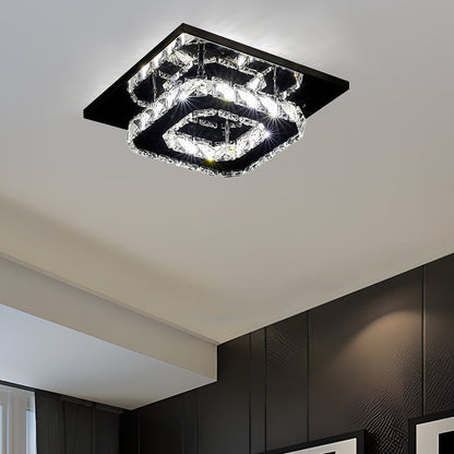 Modern LED Ceiling Light with Crystal Optic
