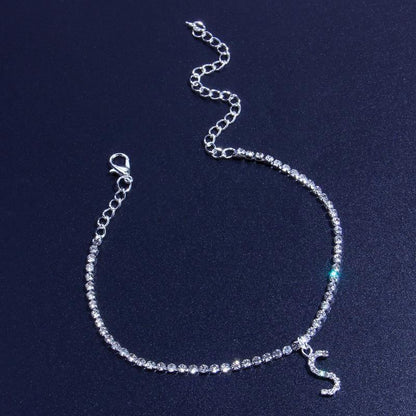 BowLift | Rhinestone Letter Anklet