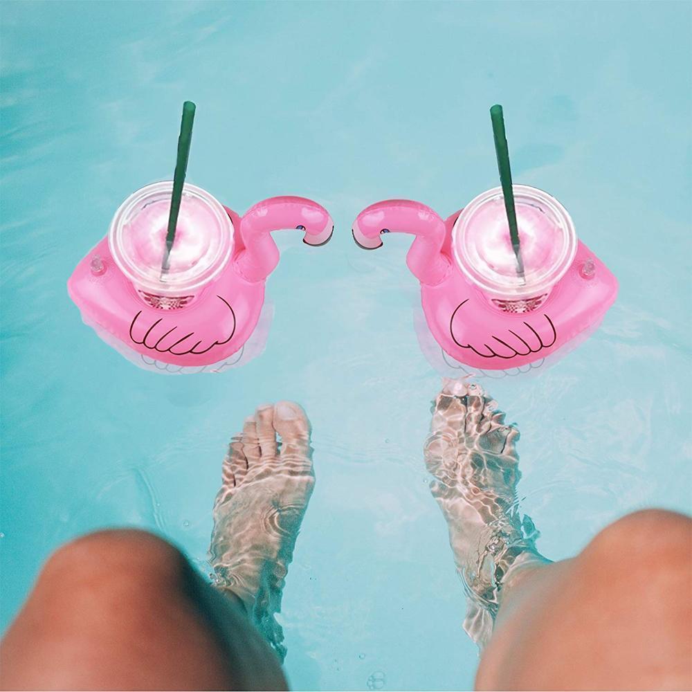 Inflatable flamingo pool swim ring