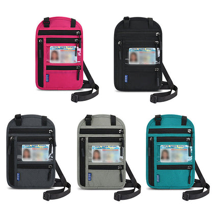 BowLift | Travel Neck Pouch Neck Wallet with RFID Blocking Passport Holder