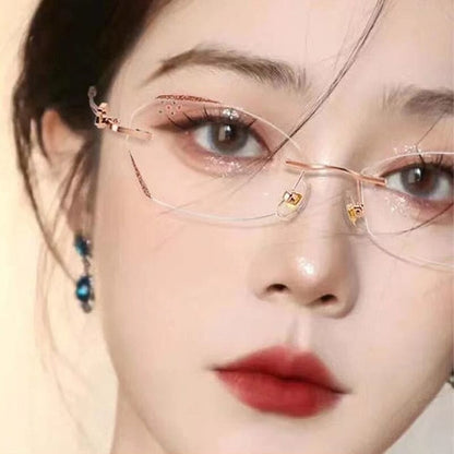 Skanto | Fashionable Rimless Anti-Blue Light Reading Glasses