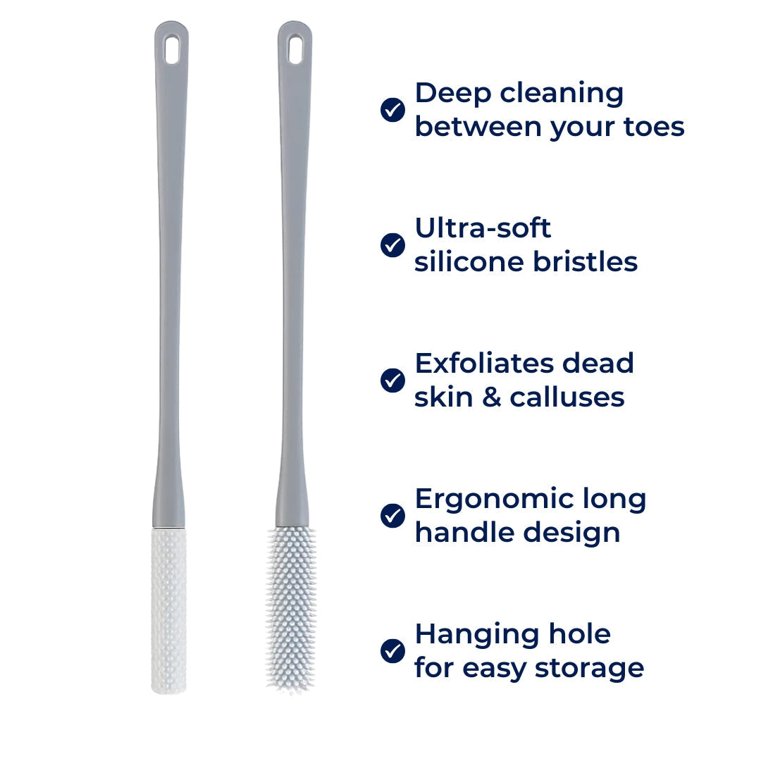 Deep Dirt And Dead Skin Removal – Soft Silicone Bristles – Sensitive Feet And Daily Hygiene Bowlift