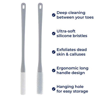 Deep Dirt And Dead Skin Removal – Soft Silicone Bristles – Sensitive Feet And Daily Hygiene Bowlift