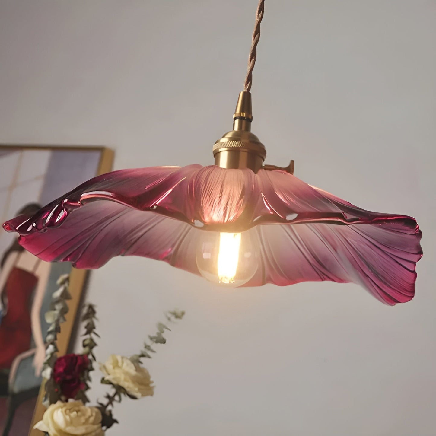 Pendant Lamp with Floral Motif – Warm Light & Stylish Design | For Your Home | Karnz