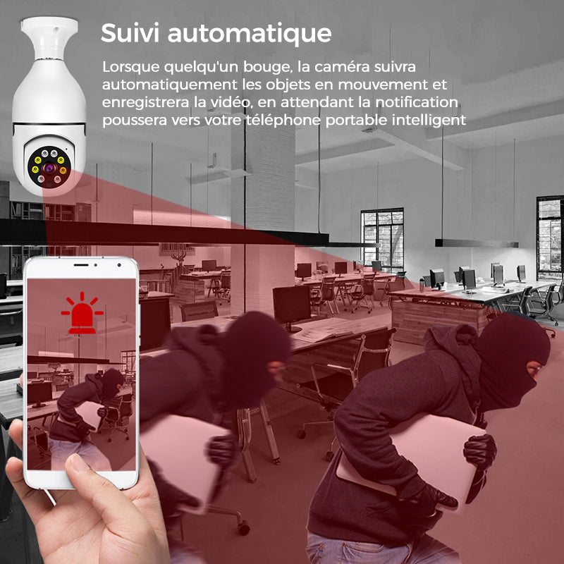 Wireless Wi-Fi Security Camera with Light Bulb | Karnz