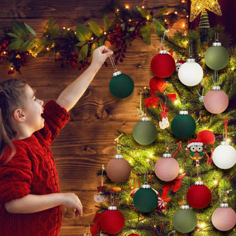 Brehn | Velvet Christmas ornaments. 12 pieces