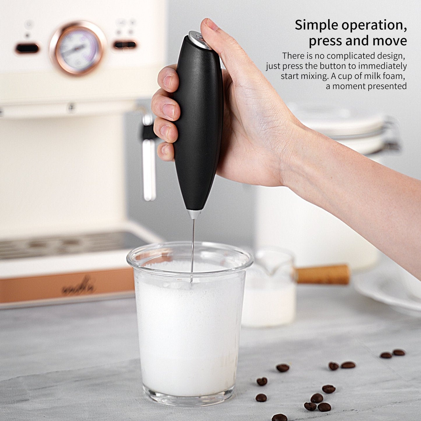 Skanto | Powerful Milk Frother with Stand