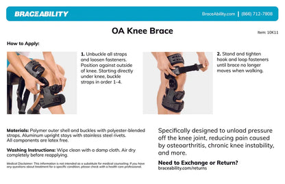 Skanto | Osteoarthritis Knee Brace | Medial and Lateral OA Support for Bone-on-Bone Arthritis Pain