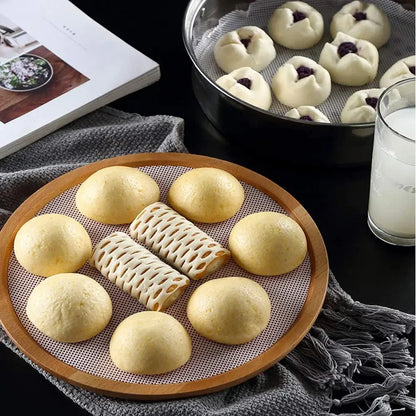 10Pcs Silicone Round Steamer Liners Non-stick Reusable Dehydrator Mats | Bowlift