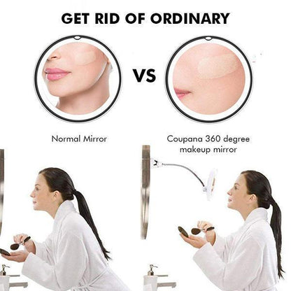 Skanto | 10x Zoom LED Makeup Mirror