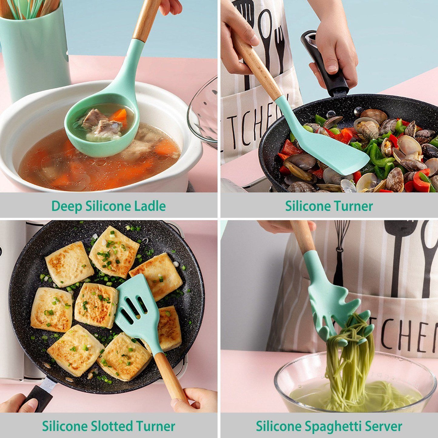 Skanto | 11-Piece Silicone Kitchen Utensil Set