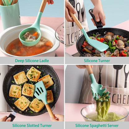 11-piece silicone cookware set