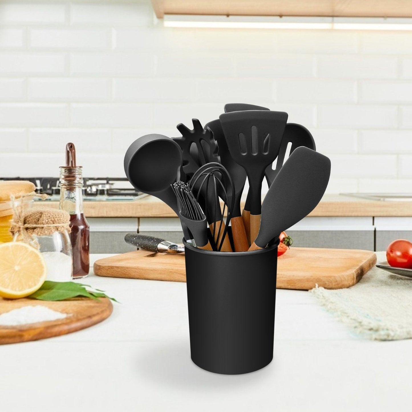 11-piece silicone cookware set