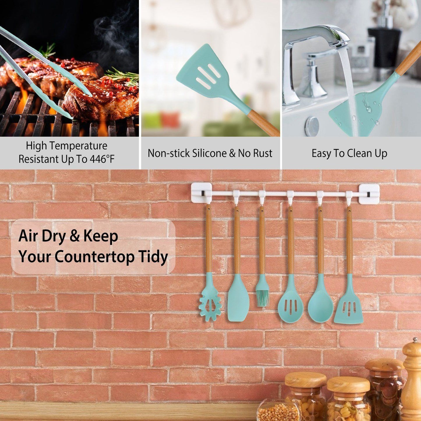 Skanto | 11-Piece Silicone Kitchen Utensil Set