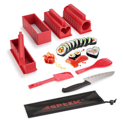 Skanto | 11-Piece: Sushi Maker Set Sushi Roller with High-Quality Sushi Knife