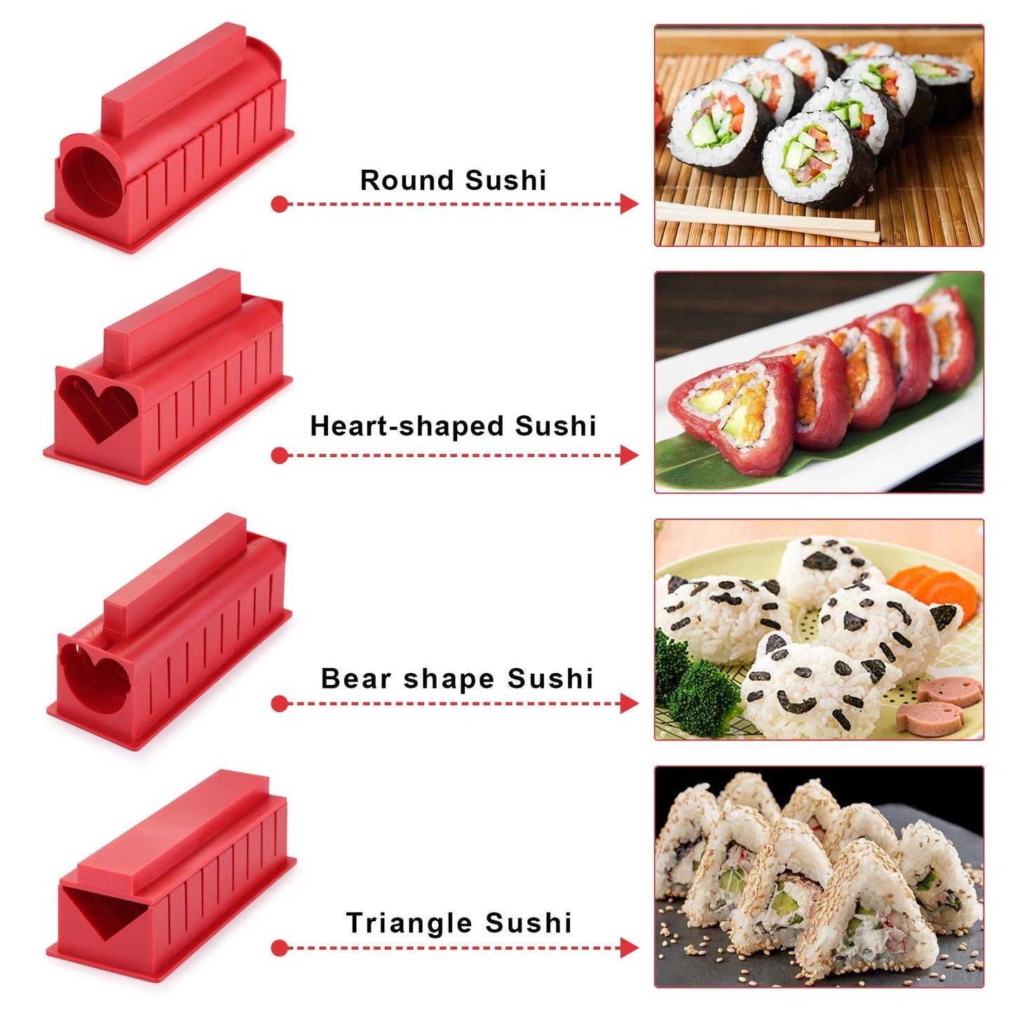Skanto | 11-Piece: Sushi Maker Set Sushi Roller with High-Quality Sushi Knife