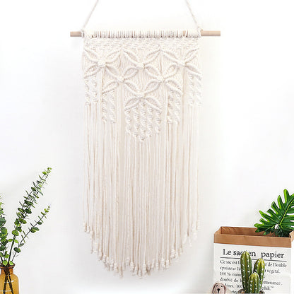 Macramé Wall Decor with Elaborate Decorations Acalora
