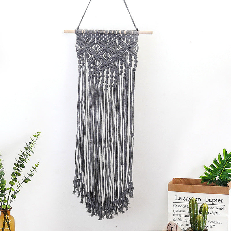 Macramé Wall Decor with Elaborate Decorations Acalora
