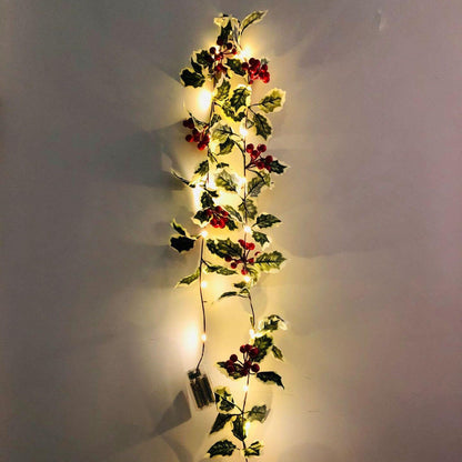 Skanto | Christmas Red Fruit Rattan Festival Window Patio Party Thanksgiving Decoration Light Chain