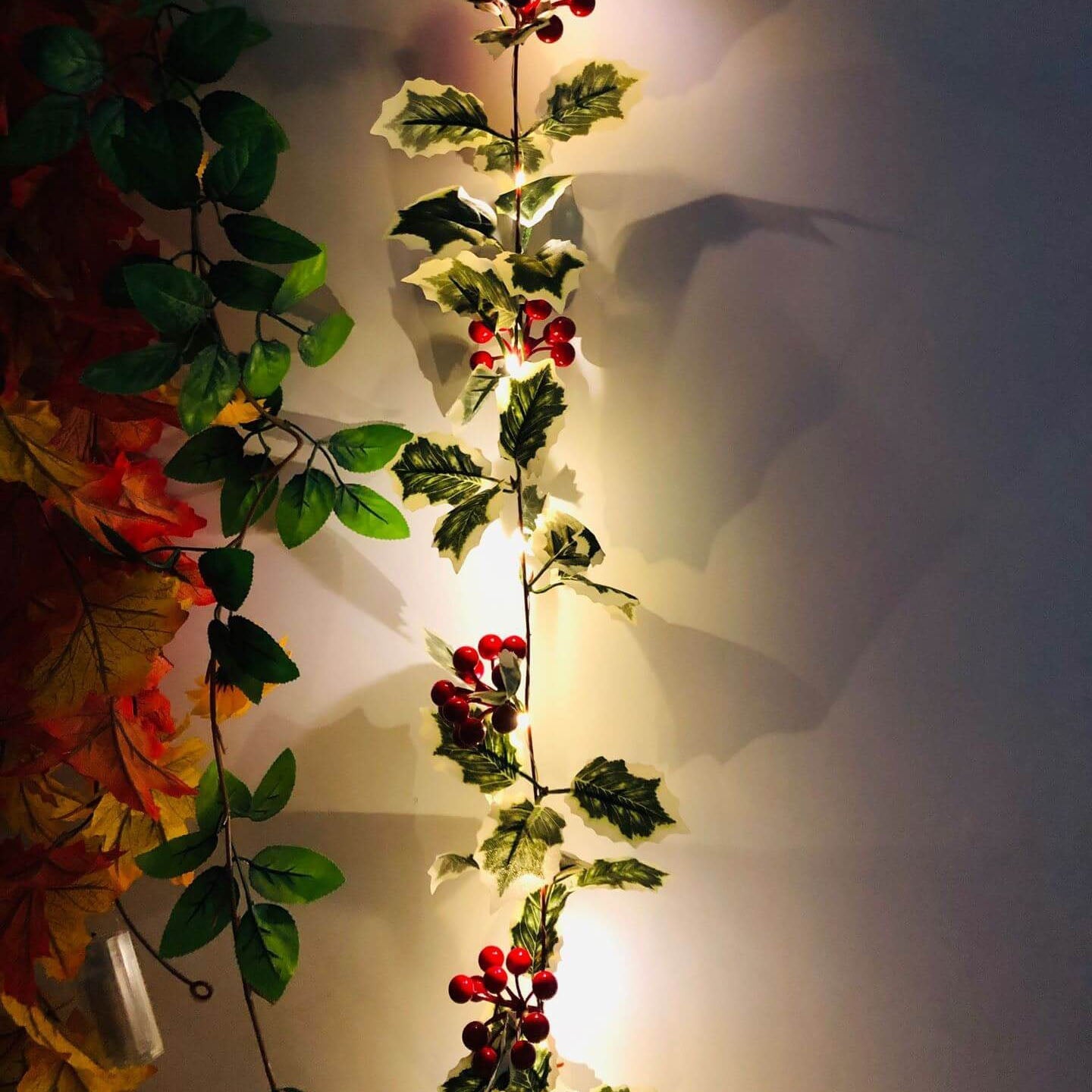 Skanto | Christmas Red Fruit Rattan Festival Window Patio Party Thanksgiving Decoration Light Chain