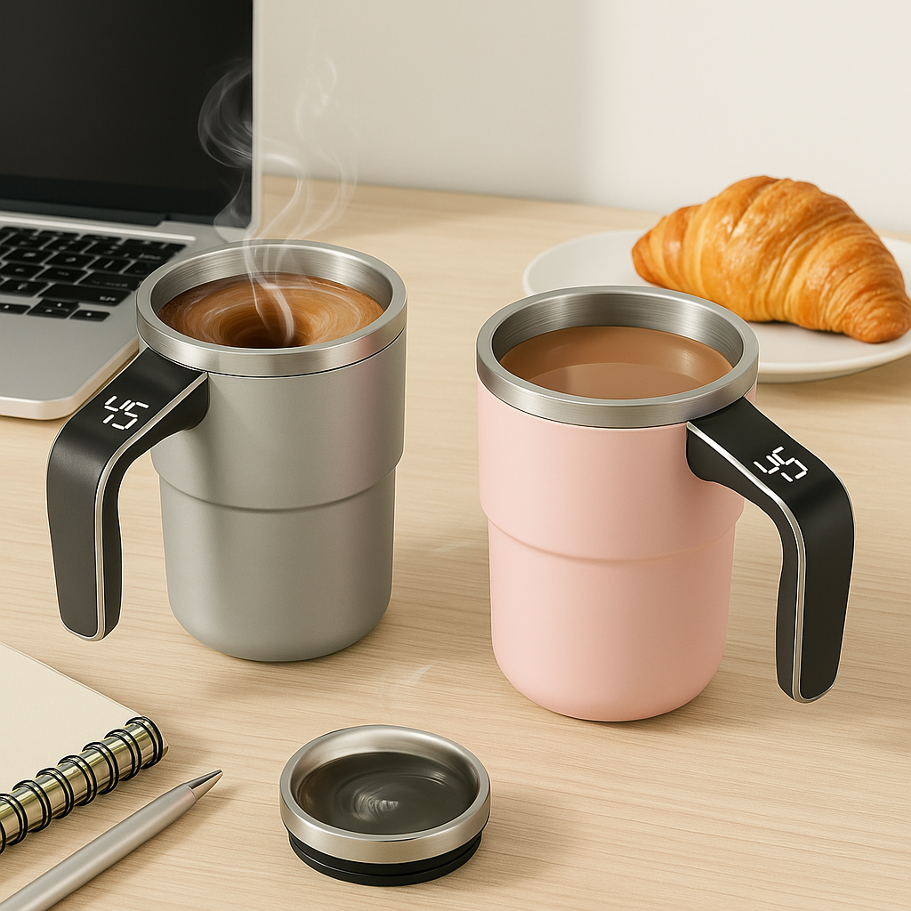 Skanto | Self-Stirring Coffee Mug with Temperature Display