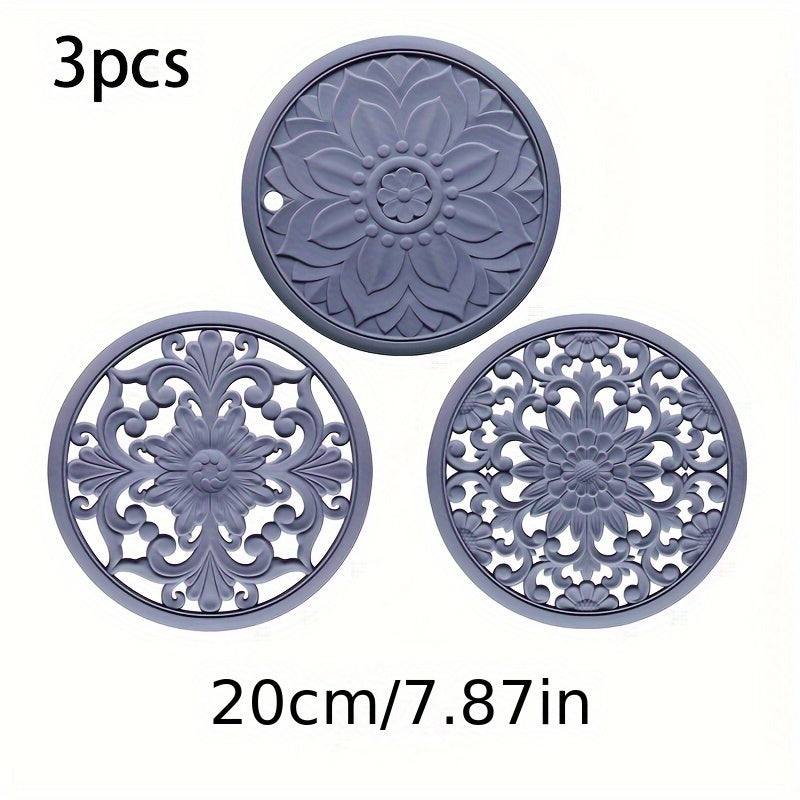 BowLift | Heat Resistant Silicone Trivet Mat Set