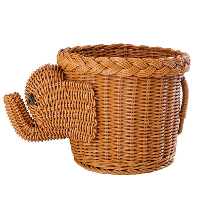 Decorative Woven Dog-Shaped Storage Basket Acalora