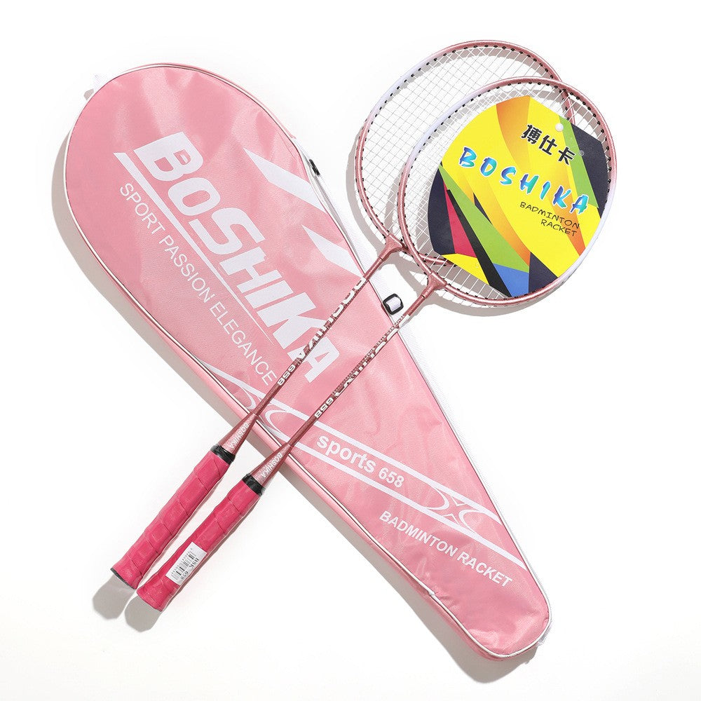 Badminton Racket for Beginner Children, Iron Alloy Set A