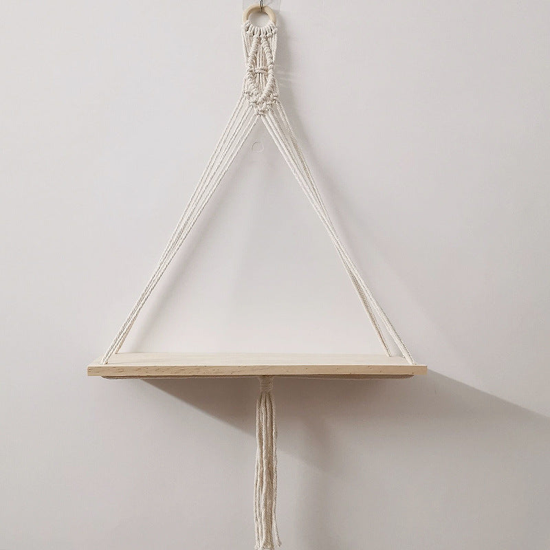 Macramé Wall-Mounted Decorative Shelf Acalora