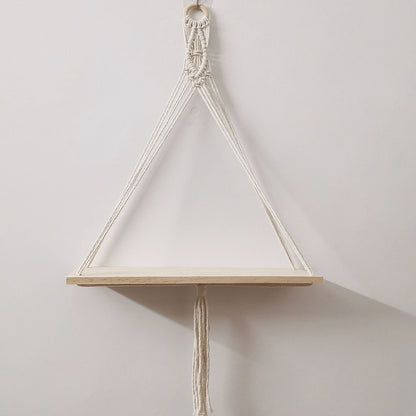 Macramé Wall-Mounted Decorative Shelf Acalora