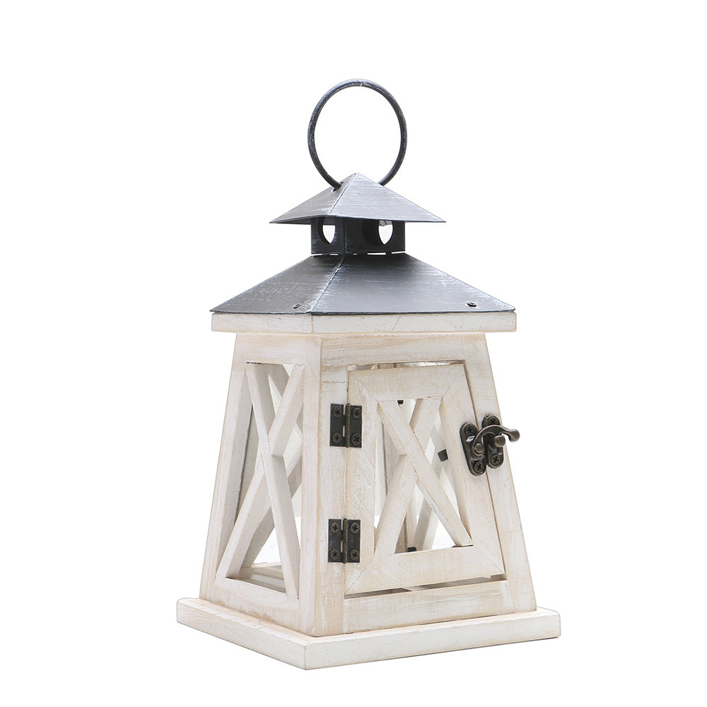 Handcrafted Hexagonal Wooden Lighthouse Tea Light Lantern Acalora