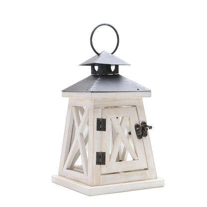 Handcrafted Hexagonal Wooden Lighthouse Tea Light Lantern Acalora