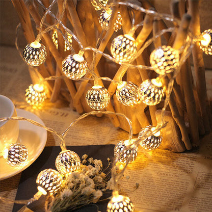 Skanto | Sunny Light Balls Moroccan Balls Colorful LED Christmas Lights Iron Balls Decoration Outdoor String Lights