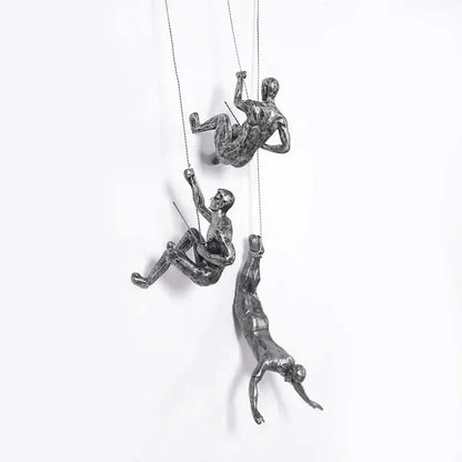 BowLift | Climbing Man Wall Art Set of 3