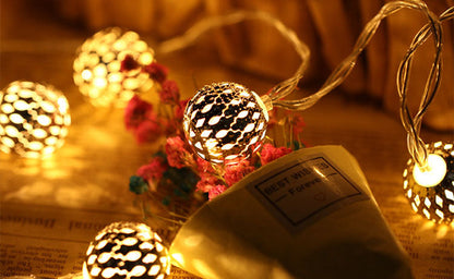Skanto | Sunny Light Balls Moroccan Balls Colorful LED Christmas Lights Iron Balls Decoration Outdoor String Lights