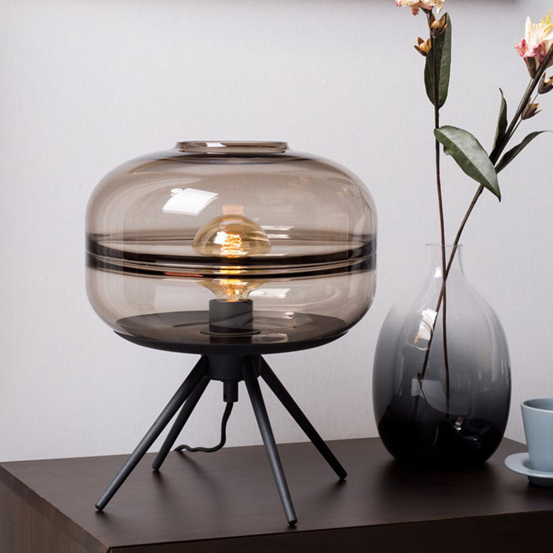 Modern Decorative Glass Table Lamp with Tripod Base