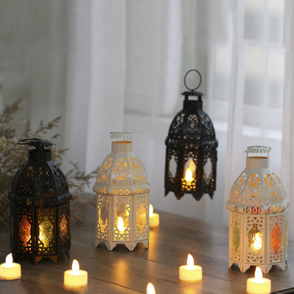 Handcrafted Dome-Top Filigree Metal Candle Lantern for Tealights and LED Candles Acalora