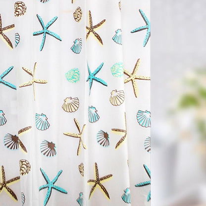 Coastal-Themed Shower Curtain
