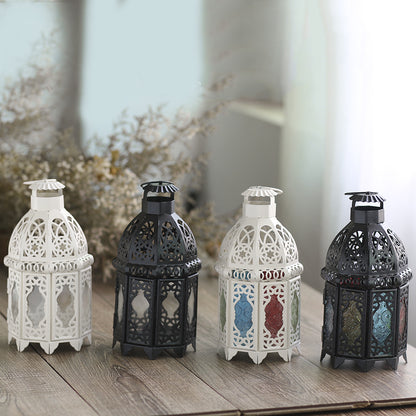 Handcrafted Dome-Top Filigree Metal Candle Lantern for Tealights and LED Candles Acalora