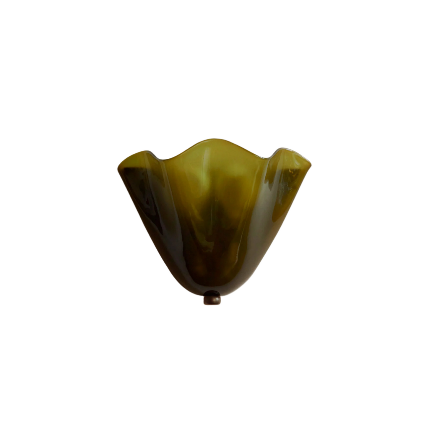 BowLift | Retro Wall Lamp of Colored Glass in Skirt-Shaped Shell Pattern