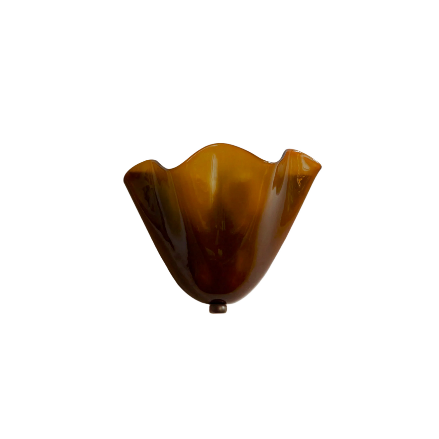BowLift | Retro Wall Lamp of Colored Glass in Skirt-Shaped Shell Pattern