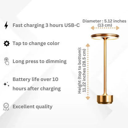 Skanto | Wireless Lamp - Dimmable & Rechargeable Waterproof Desk Light