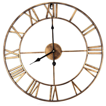 BowLift | Roman Letters Large Silent Wall Clock 16 Inch Iron