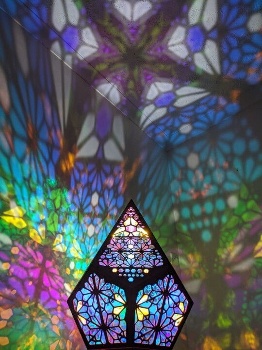 Stained Glass Style LED Table Lamp - LumiAura | Karnz